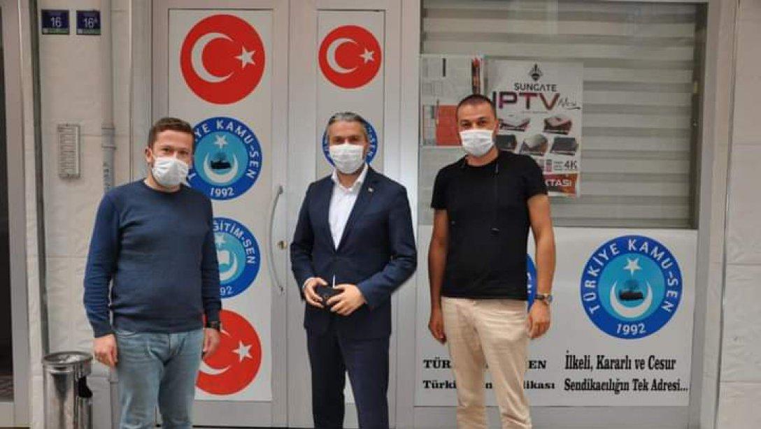 Müdürümüz Sayın Hasan ACU, İade- i Ziyaret Kapsamında Türk Eğitim  Sen Aybastı Başkanlığını Ziyaret Etti 
