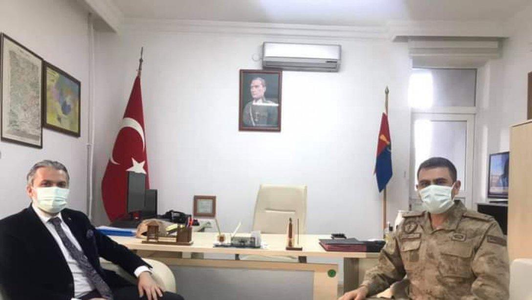 Müdürümüz Sayın Hasan ACU, Jandarma Komutanı Sayın Fevzi OKUL' u Ziyaret Etti.