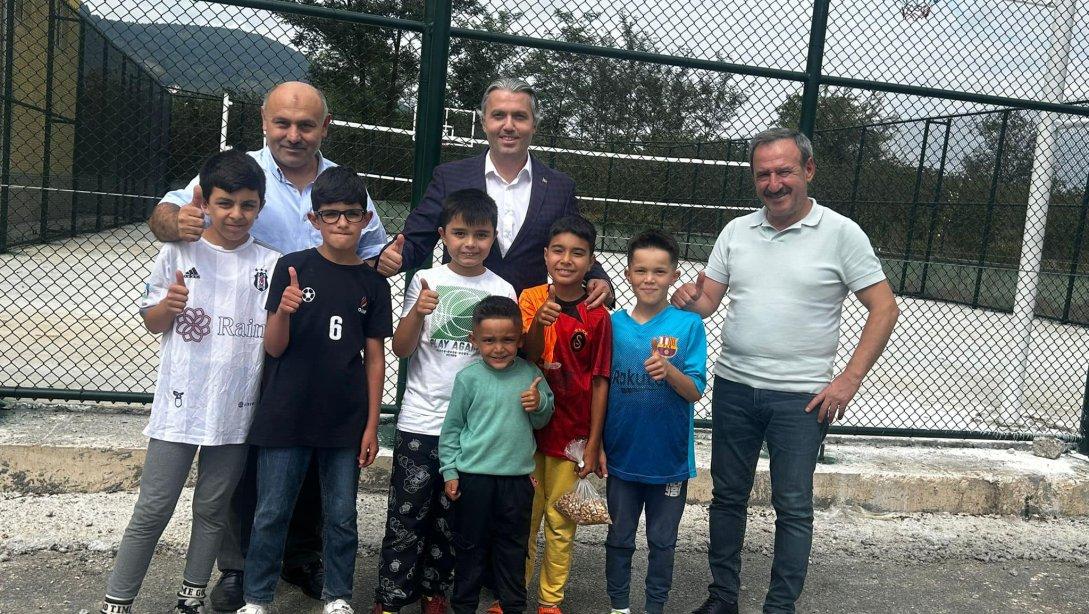 Havluiçi İlkokulu/ Ortaokulunun Önemli Bir İhtiyacı Olan Spor Sahası Açılışa Hazırlanıyor ...