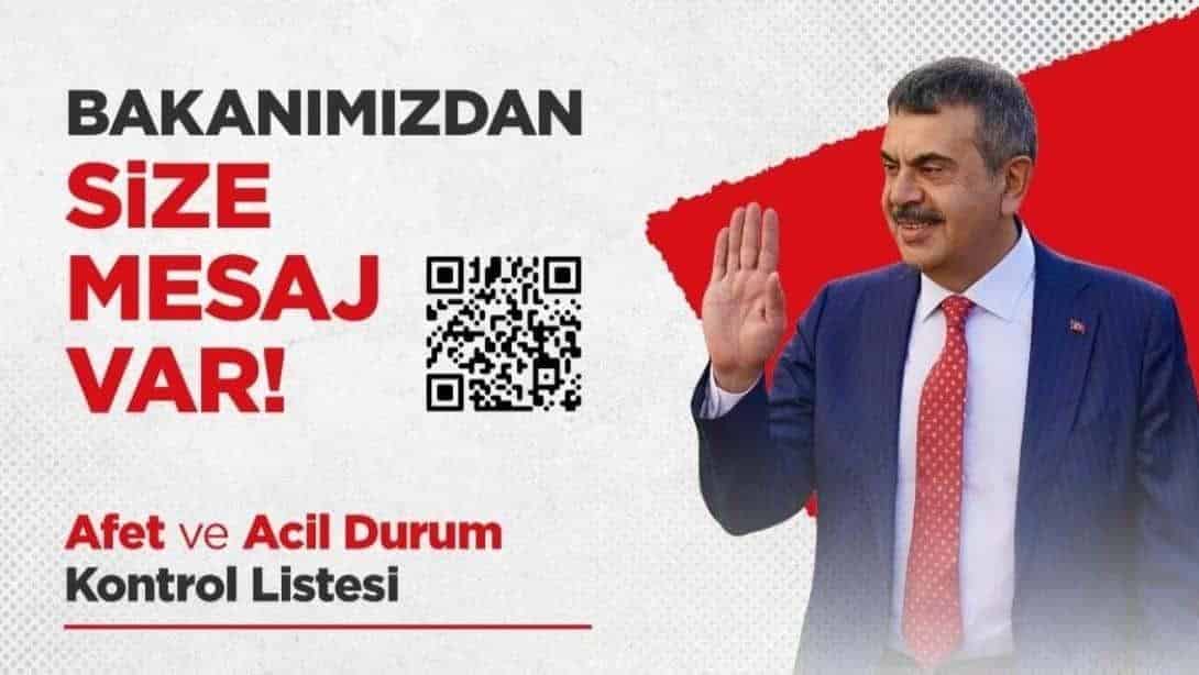 BAKANIMIZDAN SİZE MESAJ VAR!
